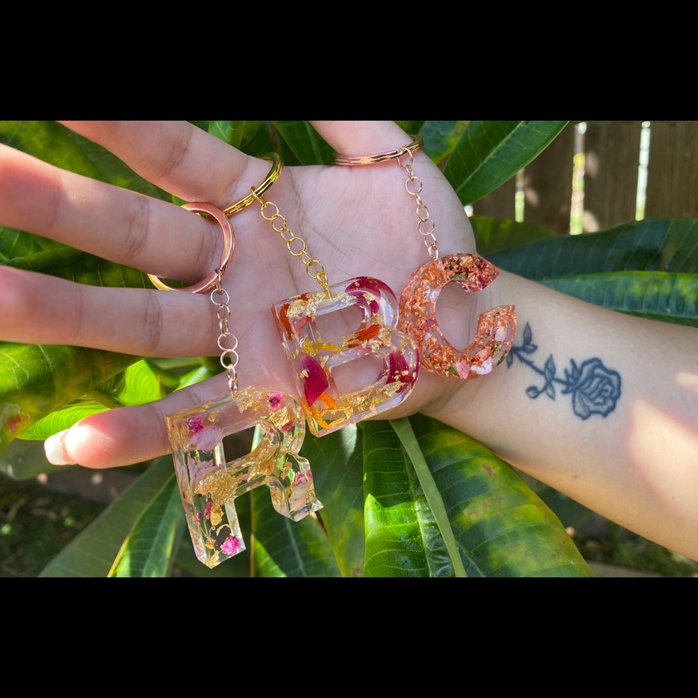 Customizable Letter and Number Keychain 💕